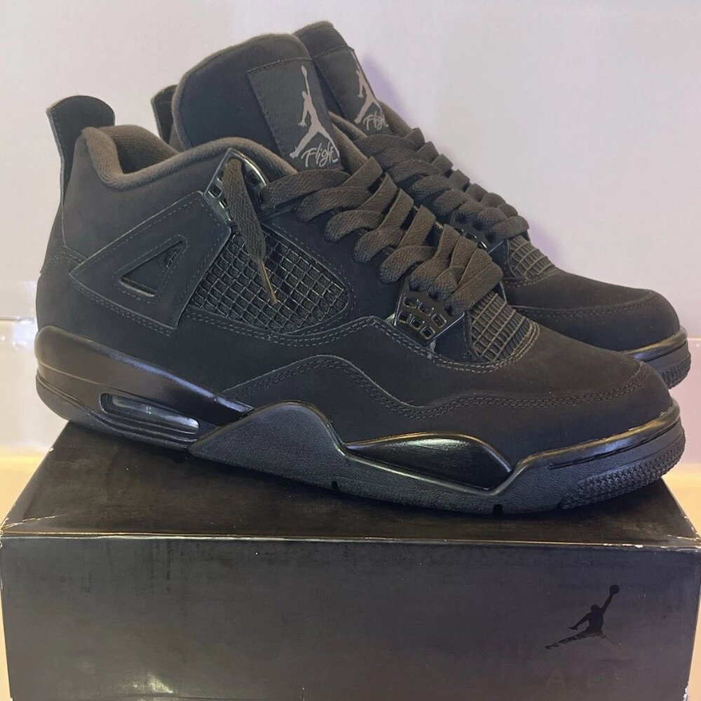 Size 10 - Air Jordan 4 Retro 2020 Black Cat (USED)